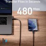 کابل USB-C به USB-C انکر مدل Anker A8856 طول 1.8 متر