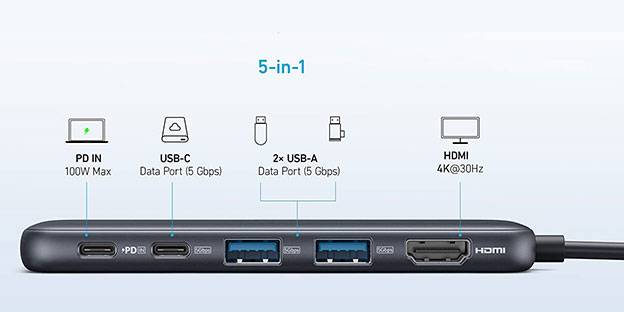 Anker 332 USB-C Hub (5-in-1)