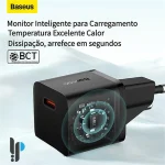 ابعاد شارژر دیواری 20 واتی بیسوس مدل Baseus Gan5 CCGN0501