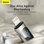 خرید کابل شارژ 2 متری Type-C به لایتنینگ بیسوس مدل Baseus Display CATLSK-A