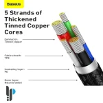 قیمت کابل شارژ 2 متری Type-C به لایتنینگ بیسوس مدل Baseus Display CATLSK-A