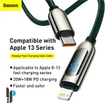 کاربرد کابل شارژ 2 متری Type-C به لایتنینگ بیسوس مدل Baseus Display CATLSK-A