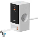 هاب شارژر 5 پورت 65 وات بیسوس مدل PSLR000301