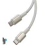 خرید کابل شارژ 1 متری TYPE-C بیسوس مدل TUNGSTEN GOLD 100W