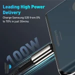 کاربرد و ابعاد کابل شارژ 1 متری TYPE-C بیسوس مدل TUNGSTEN GOLD 100W