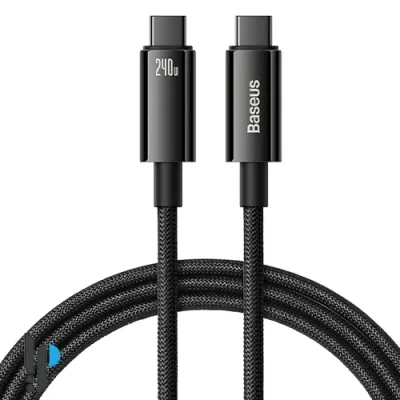 کابل شارژ 1 متری TYPE-C بیسوس مدل TUNGSTEN GOLD 240W