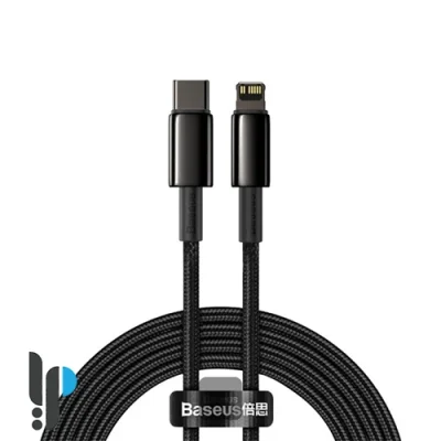 کابل شارژ 2 متری Type-C به لایتنینگ بیسوس مدل Baseus Tungsten Gold