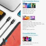 کاربرد کابل شارژ Type-C انکر مدل Anker A8756 طول 1 متر