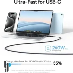 مشخصات کابل شارژ 1 متری Type-C بیسوس مدل Baseus PicoGo Magnetic 240w