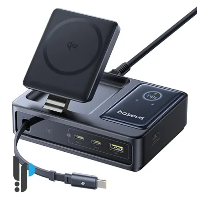 شارژر 140 واتی بیسوس مدل Nomos 5in1 Desktop Charger