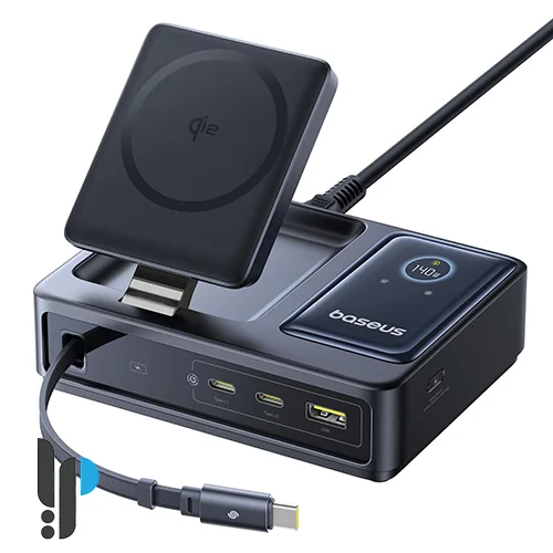 شارژر 140 واتی بیسوس مدل Nomos 5in1 Desktop Charger