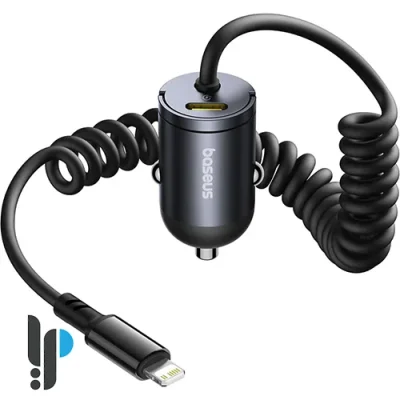 شارژر فندکی 30وات بیسوس Baseus Tiny Star Mini با کابل لایتنینگ